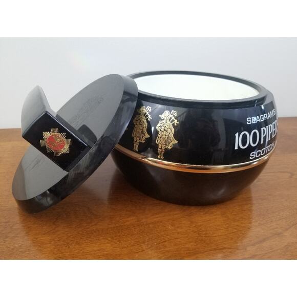 Vintage Seagram's 100 Pipers Deluxe Scotch Whisky Ice Bucket - Picture 9 of 12